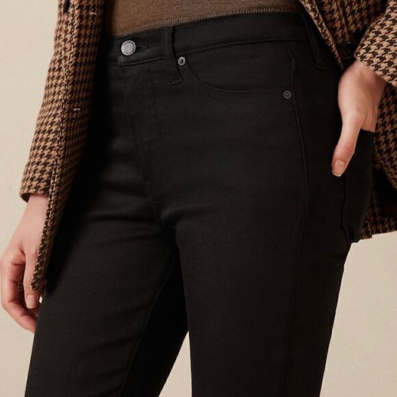 Banana Republic High-Rise Skinny Jean, Black, Size 29 Long NWOT $110 442800 - Picture 3 of 8